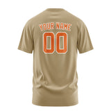 Custom Light Khaki Orange T-Shirt