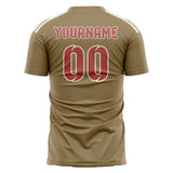 Custom Light Khaki Copper Rose Soccer Jersey