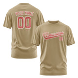Custom Light Khaki Copper Rose T-Shirt