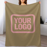 Custom Light Khaki Pink Blanket