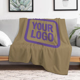 Custom Light Khaki Lavender Blanket