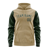 Custom Light Khaki Dark Green Hoodie 2525060625B31806