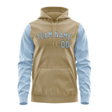 Custom Light Khaki Light Blue Hoodie 2525080825B31708