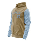 Custom Light Khaki Light Blue Hoodie 2525080825B31708