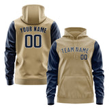 Custom Light Khaki Blue Hoodie