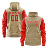 Custom Light Khaki Orange Red Hoodie 2525121225B31812