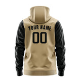 Custom Light Khaki Black Hoodie 2525171725B31717