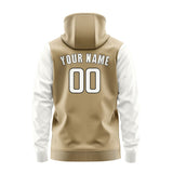 Custom Light Khaki White Hoodie 2525181825B31718