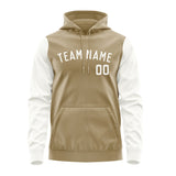 Custom Light Khaki White Hoodie 2525181825B31818