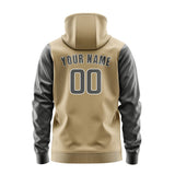 Custom Light Khaki Dark Grey Hoodie 2525202025B31820