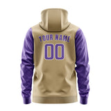 Custom Light Khaki Light Purple Hoodie 2525232325B31823