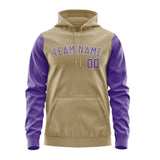 Custom Light Khaki Light Purple Hoodie 2525232325B31823