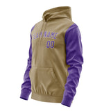 Custom Light Khaki Light Purple Hoodie 2525232325B31823