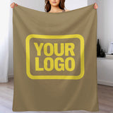 Custom Light Khaki Pale Yellow Blanket