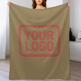 Custom Light Khaki Copper Rose Blanket