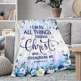 Blanket for Son Gifts, “I Can Do All Things Through Christ Who Strengthens Me”, From Mom Dad, Birthday, Christmas, Inspirational