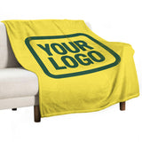 Custom Pale Yellow Moss Green Blanket