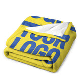 Custom Pale Yellow Sky Blue Blanket