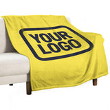 Custom Pale Yellow Steel Blue Blanket