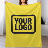 Custom Pale Yellow Steel Blue Blanket