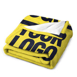 Custom Pale Yellow Steel Blue Blanket