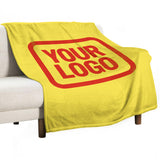 Custom Pale Yellow Orange-Red Blanket