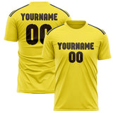 Custom Light Yellow Brown Soccer Jersey