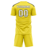 Custom Light Yellow Cream Soccer Set