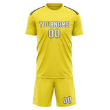 Custom Light Yellow Cream Soccer Set