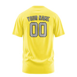Custom Light Yellow Gray T-Shirt
