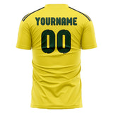 Custom Light Yellow Green Soccer Jersey