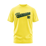 Custom Light Yellow Green T-Shirt