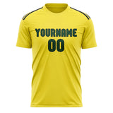 Custom Light Yellow Green Soccer Jersey