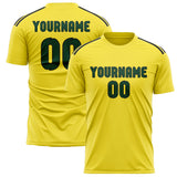 Custom Light Yellow Green Soccer Jersey