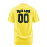 Custom Light Yellow Dark Green T-Shirt