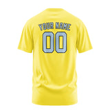 Custom Light Yellow Light Blue T-Shirt