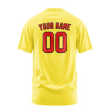 Custom Light Yellow Orange Red T-Shirt