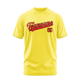 Custom Light Yellow Orange Red T-Shirt