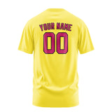 Custom Light Yellow Pink T-Shirt