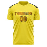 Custom Light Yellow Yellow Soccer Jersey