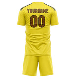 Custom Light Yellow Khaki Soccer Set
