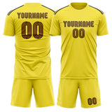 Custom Light Yellow Khaki Soccer Set