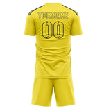Custom Light Yellow Light Yellow Soccer Set