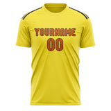 Custom Light Yellow Orange Soccer Jersey