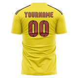 Custom Light Yellow Copper Rose Soccer Jersey