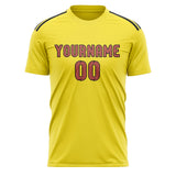 Custom Light Yellow Copper Rose Soccer Jersey
