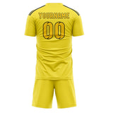 Custom Light Yellow Gold Soccer Set