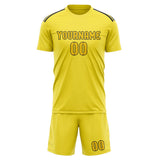 Custom Light Yellow Gold Soccer Set