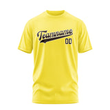 Custom Light Yellow Brown T-Shirt