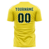 Custom Light Yellow Green Soccer Jersey